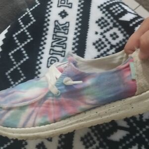 Hey Dude Pastel Tie-Dye Loafers